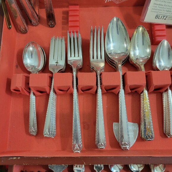 Large Vintage Silver plate Flatware by Oneida/Prestige  "Bordeaux" - Picture 5 of 8